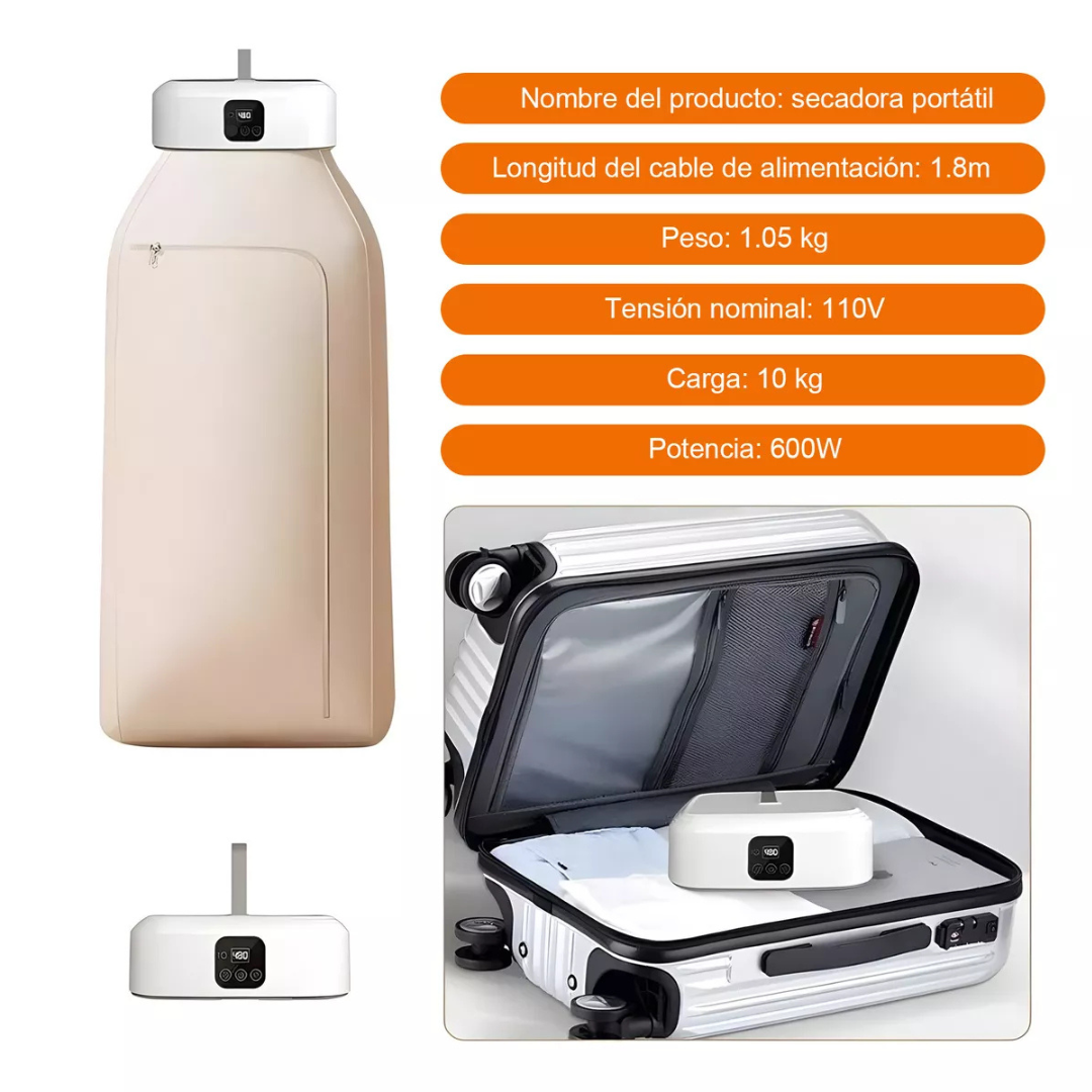 Secadora Portátil de Ropa con LED UV – Tu Solución de Secado en Cualquier Lugar