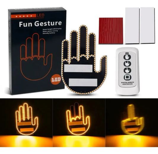 Mano Stop LED con Control Remoto 🚗💡