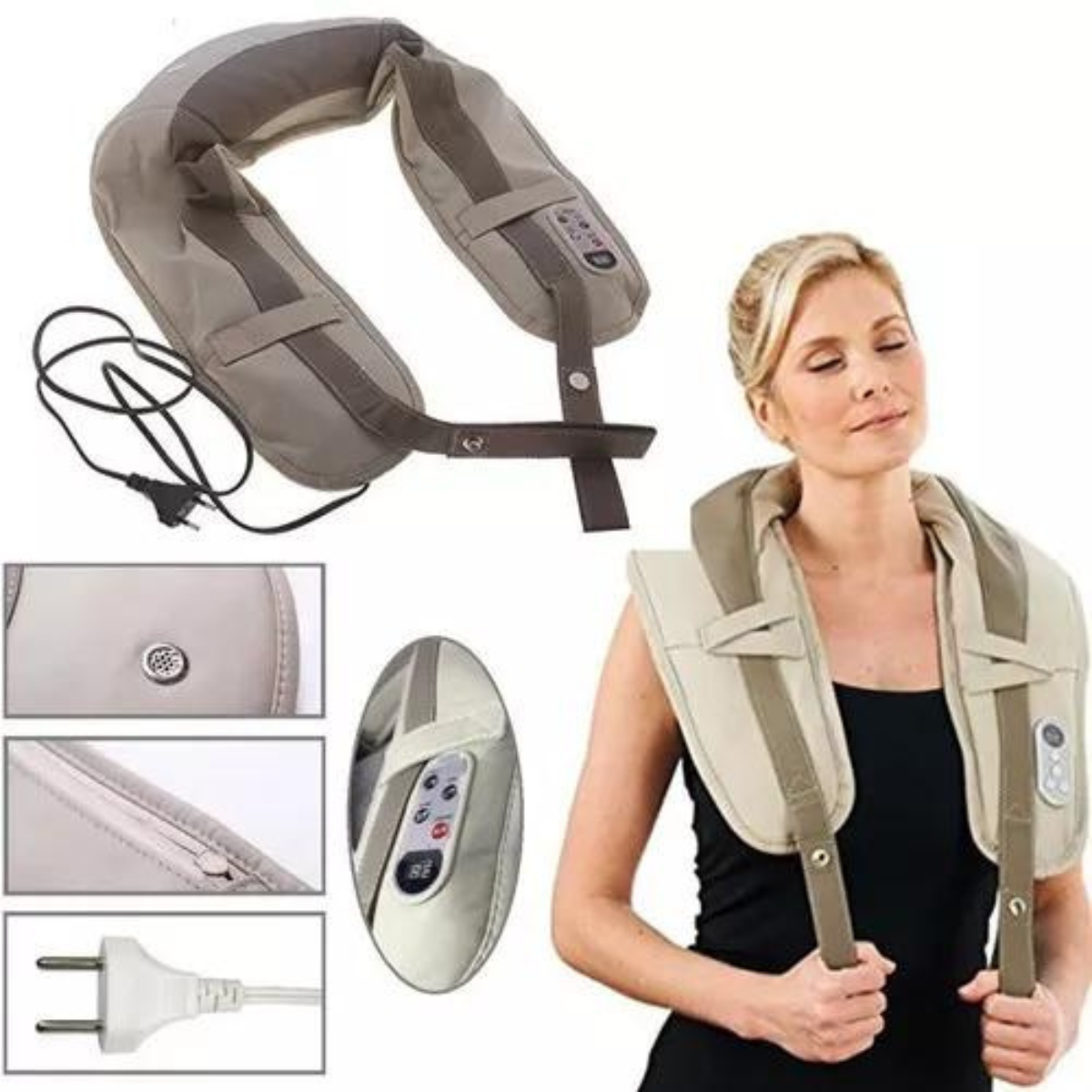 ♂️ Masajeador Eléctrico Cervical Antiestrés – Tu Alivio Diario en Casa o el Auto 💤