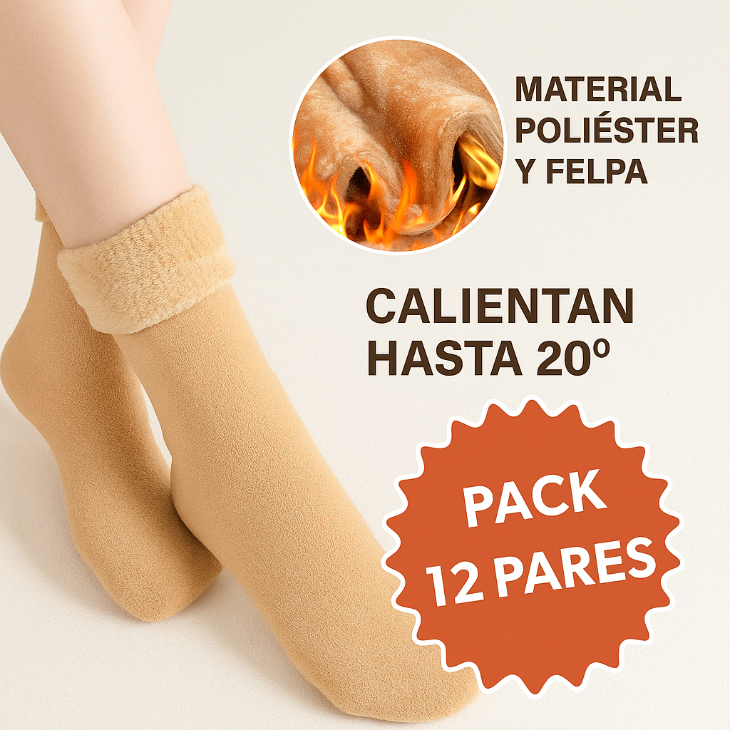 Pack de 12 Calcetines Térmicos Polar