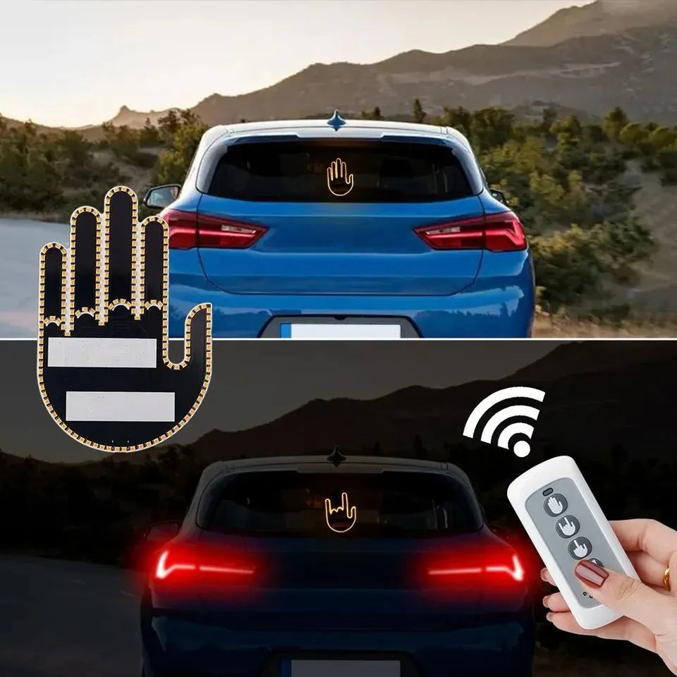 Mano Stop LED con Control Remoto 🚗💡