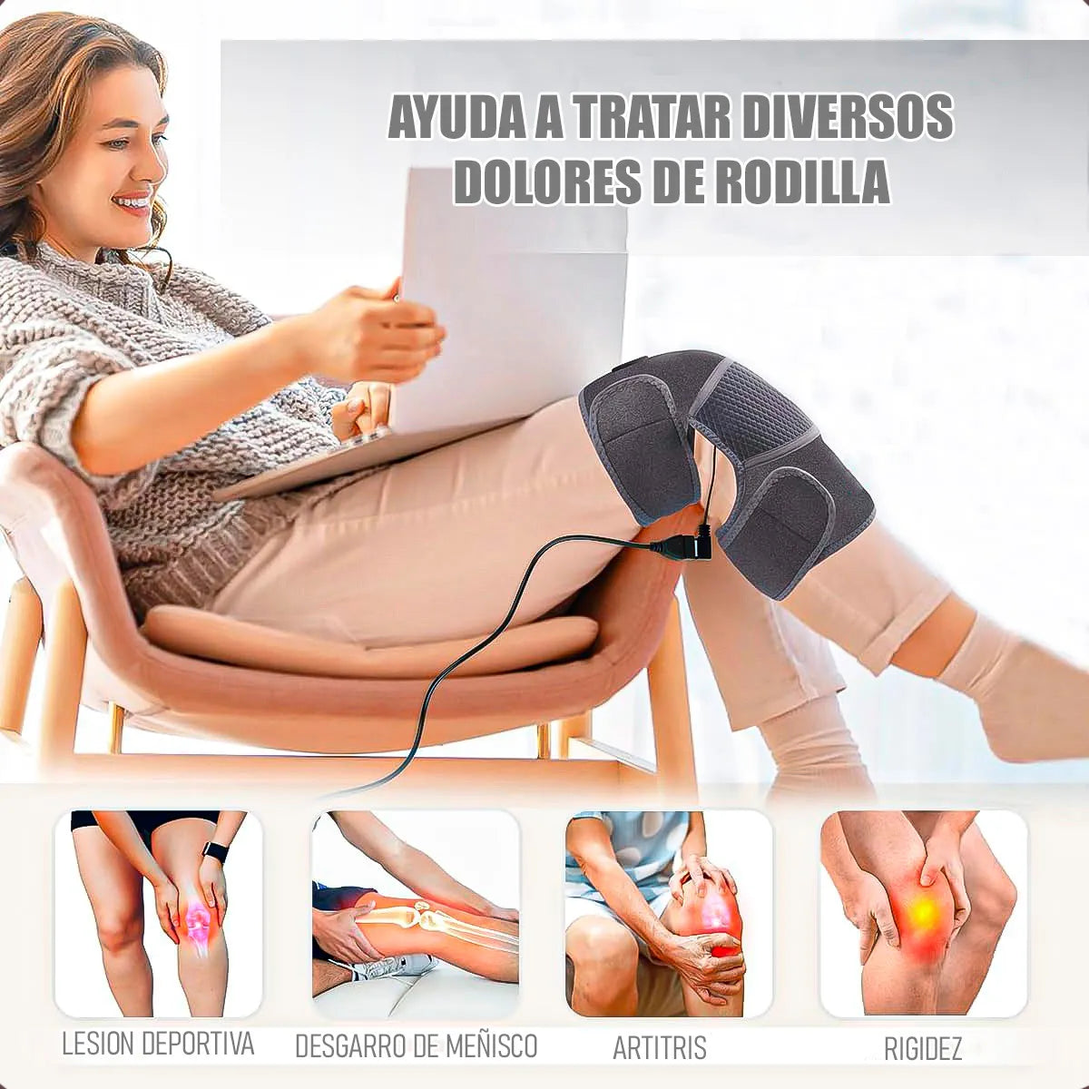 Rodillera Eléctrica Térmica Inteligente